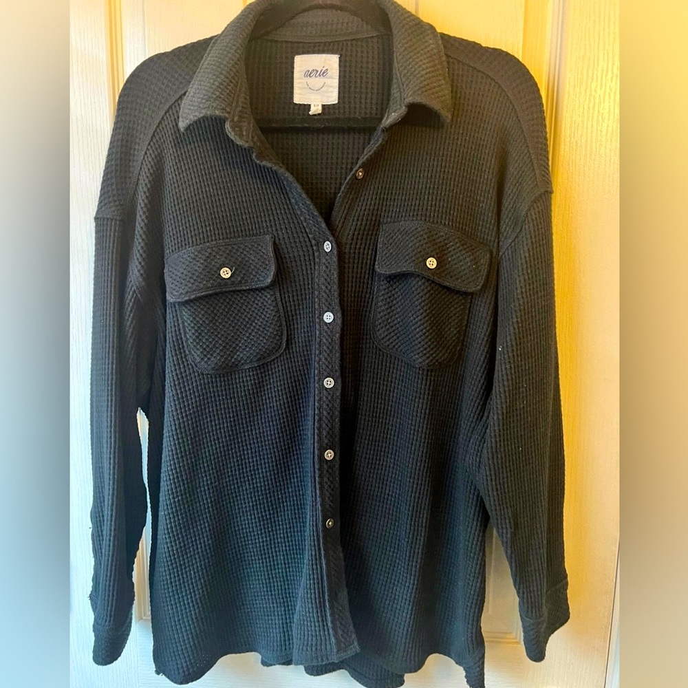 Aerie LumberJane waffle shirt